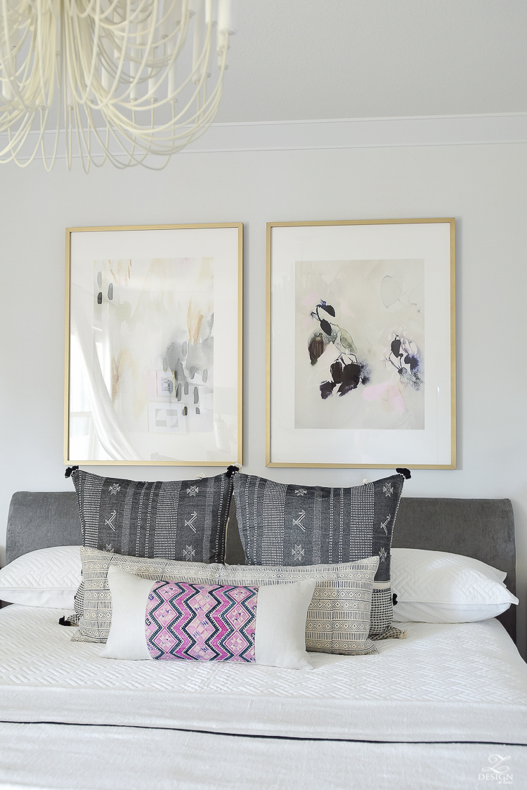 One Room Challenge Master Bedroom Reveal - Modern Statement Art - Zdesign At Home