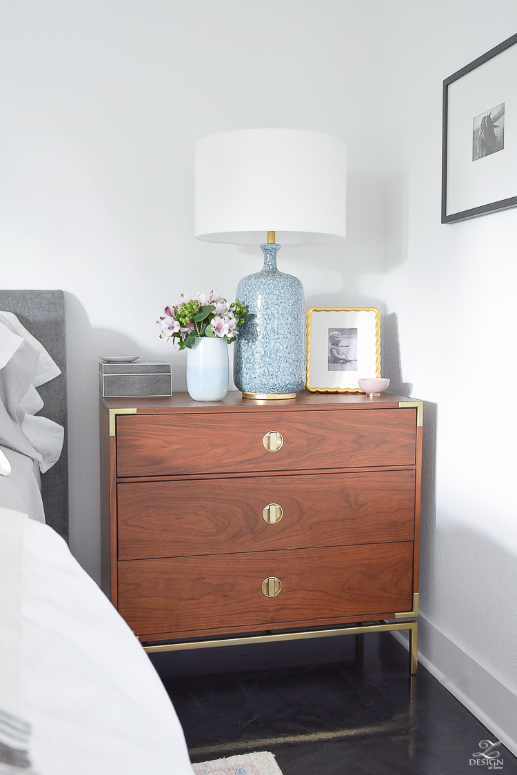 How to style your nightstand for summer - a summer bedroom tour