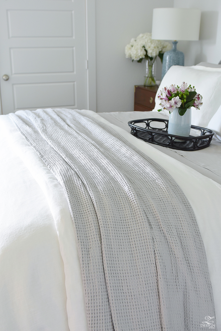 The best organic bedding - line and cotton waffle blanket that you can't live without