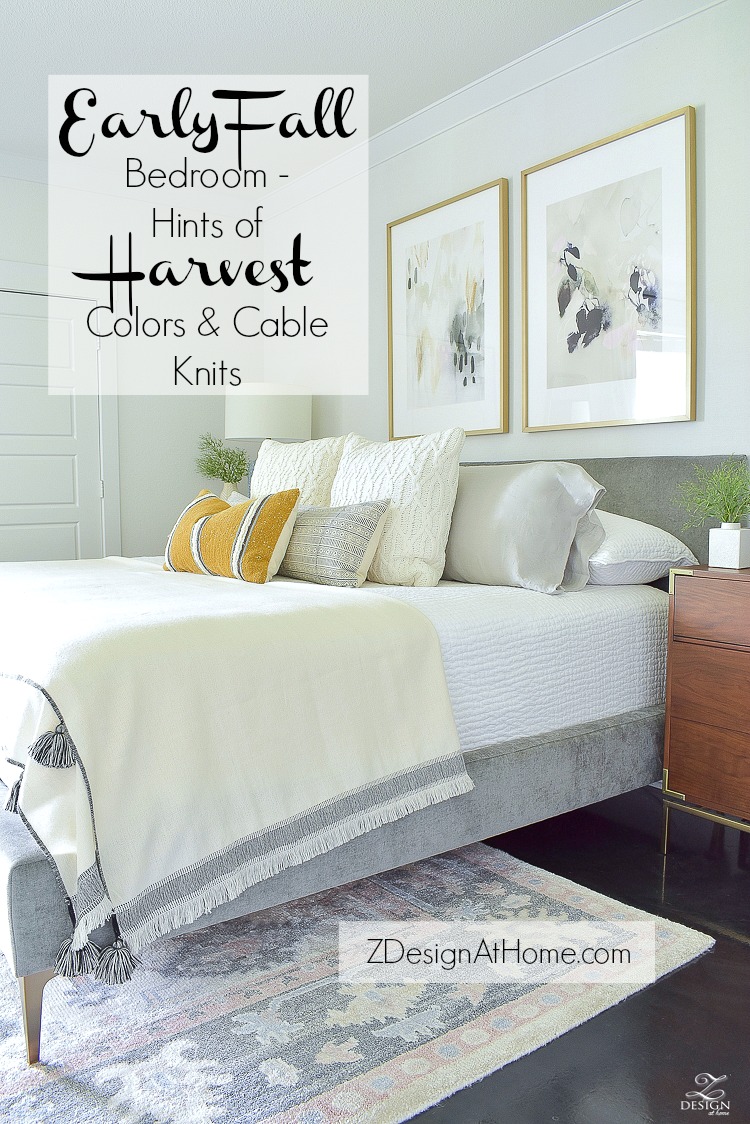 Early Fall Bedroom - Hints of Harvest Colors & Cable Knits