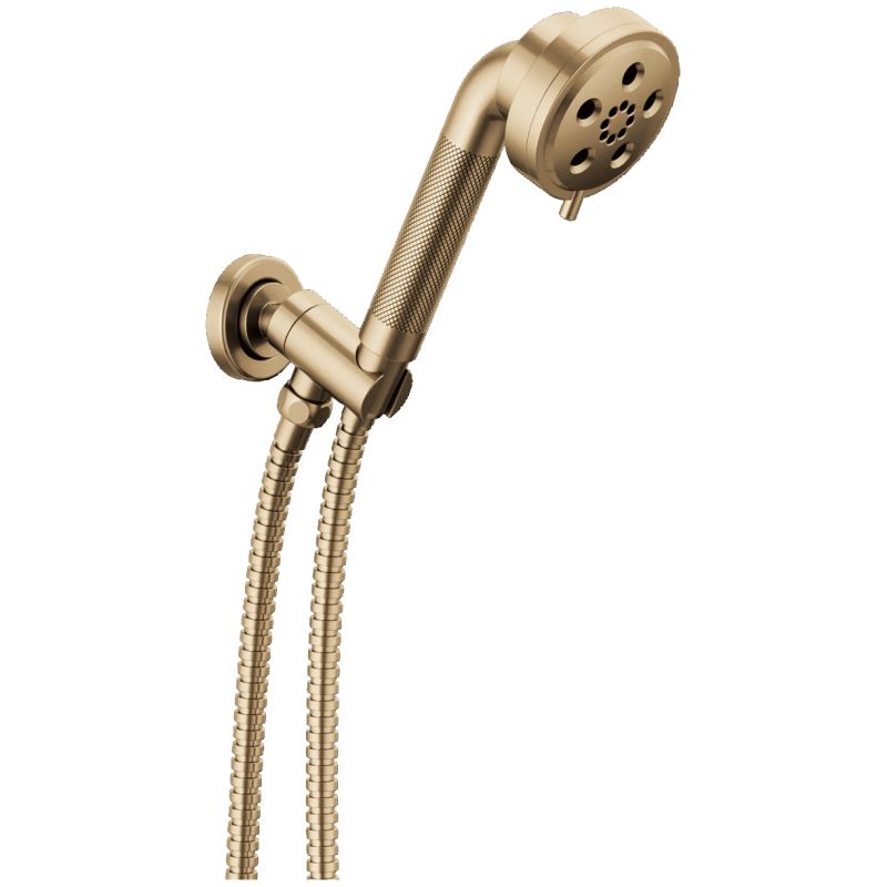 Brito wall mount shower in brass