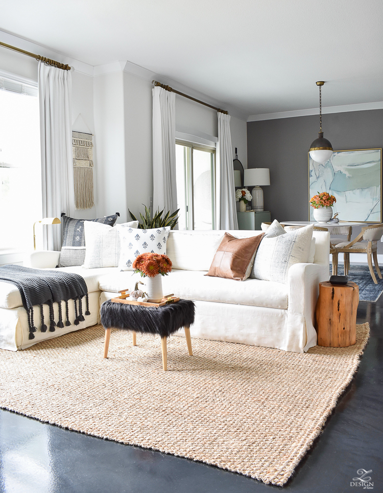 Simple Modern Fall Decorating Ideas - Fall Living Room Tour ZDesign At Home