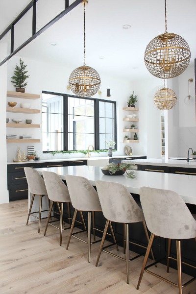 The House of Silver Lining - Kitchen with white oak shelves