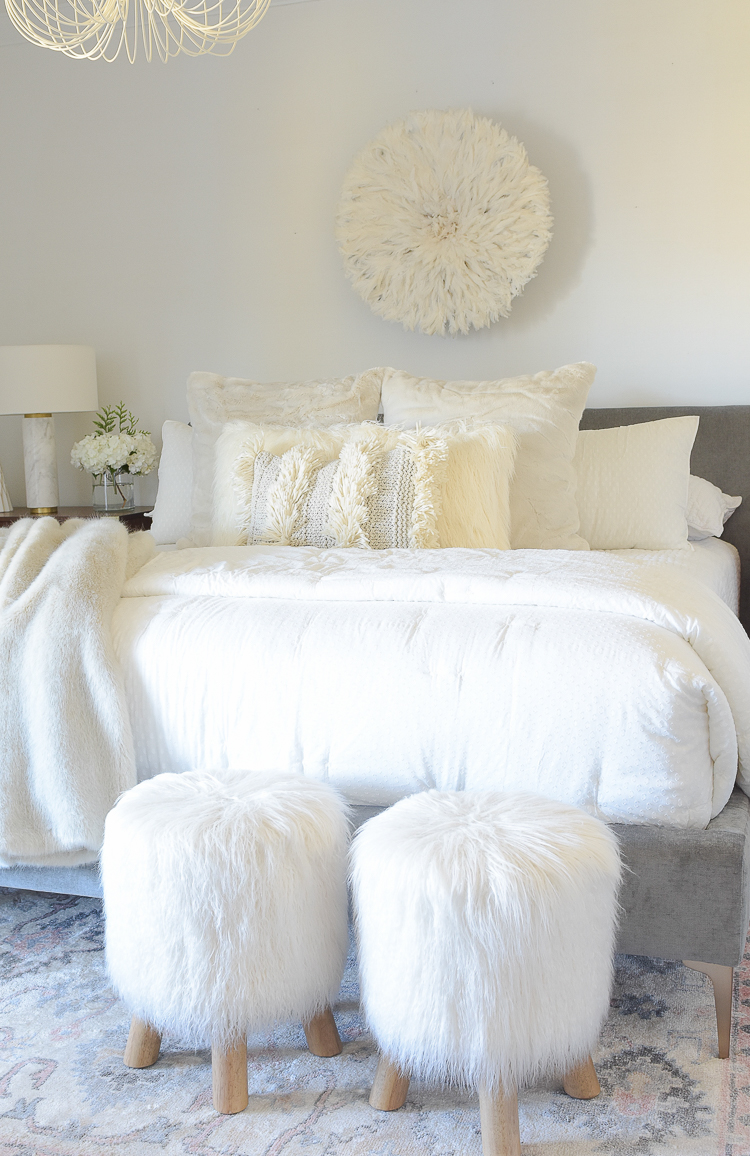 Boho Chic Neutral Christmas Bedroom Tour