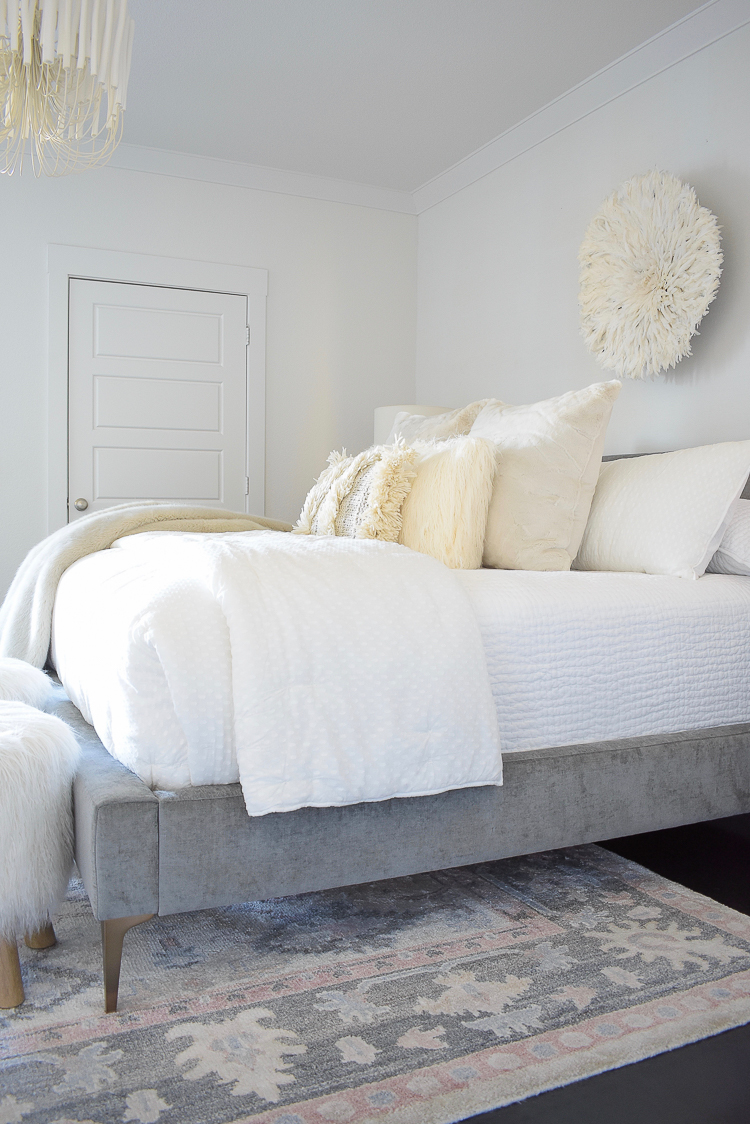 Boho Chic Neutral Christmas Bedroom Tour