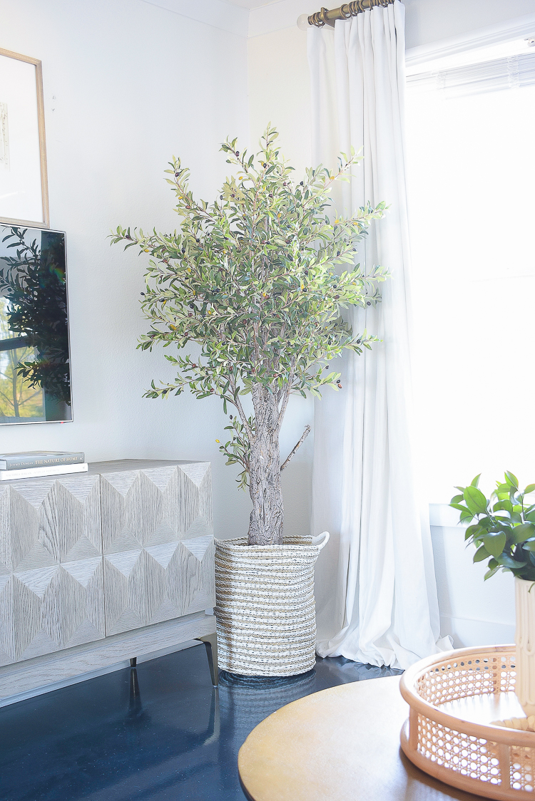 Creating a Cozy Winter Home Tips & Tour - Best Faux Olive Tree