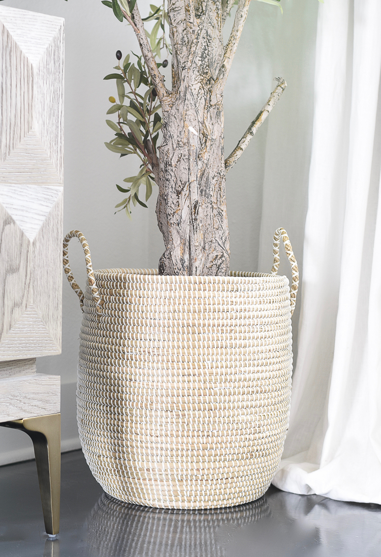 TV Gallery Wall Updates - Great plant basket