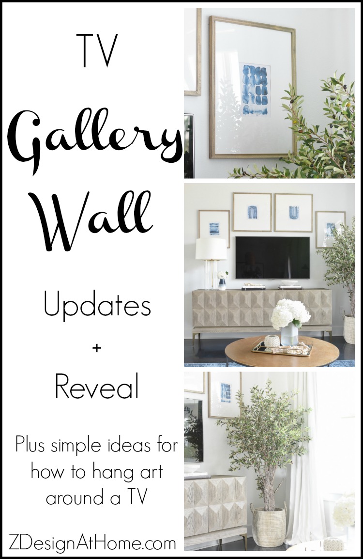 TV Gallery Wall Updates + Reveal Plus simple ideas for how to hang art around a TV