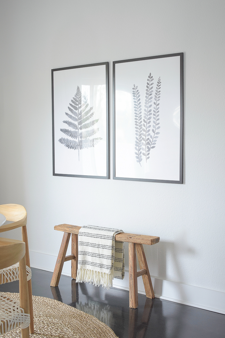 Casual Chic Dining Room Reveal - Fern Art Prints