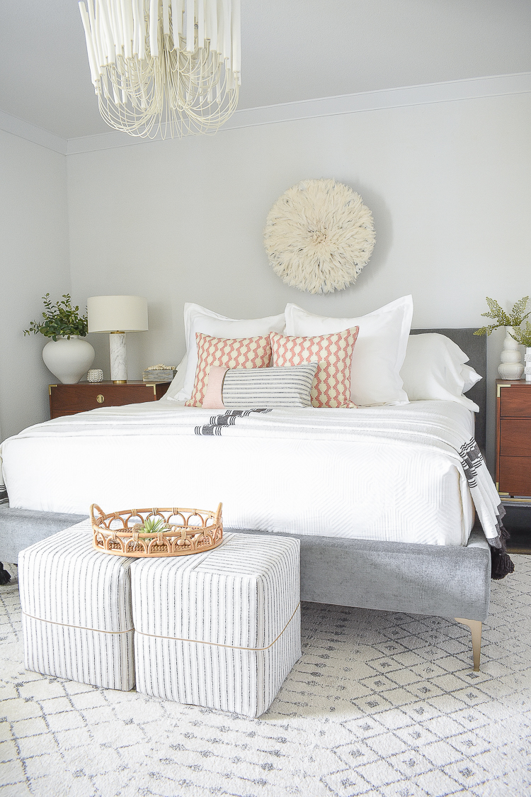 Styled for the season spring tour - boho chic spring bedroom tour