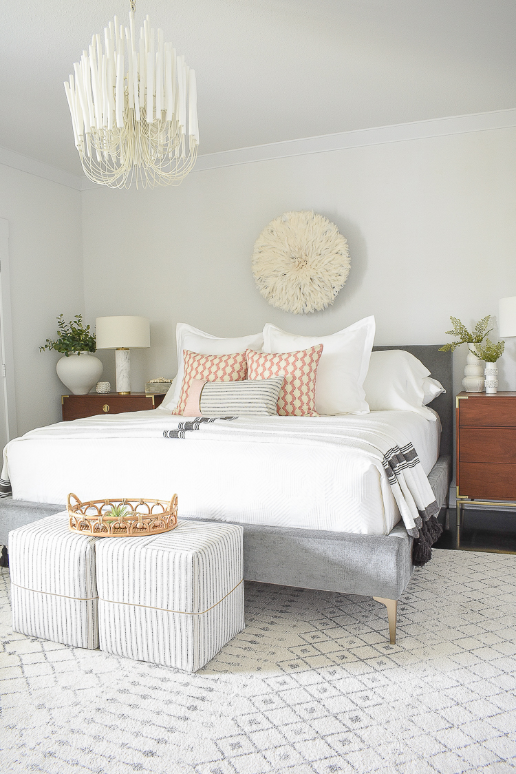 Styled for the season spring tour - Boho Chic Glam bedroom for spring and summer