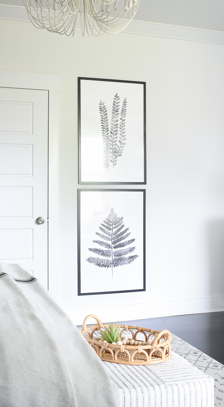 Styled for the season spring tour - black and white fern prints art