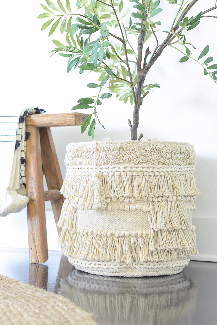 Flower Home Line by Drew Barrymore at Walmart - Macrame tassel fringe basket