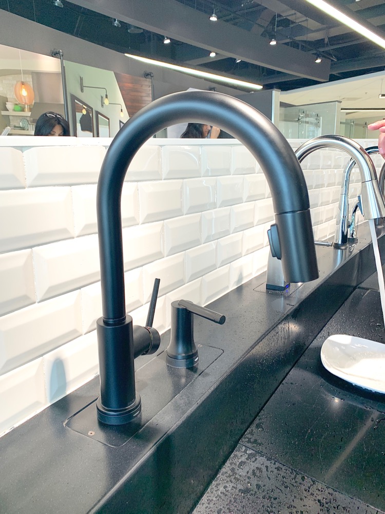 Delta Design Bloggers Event - Trinsic Faucet in champaign bronze & matte black