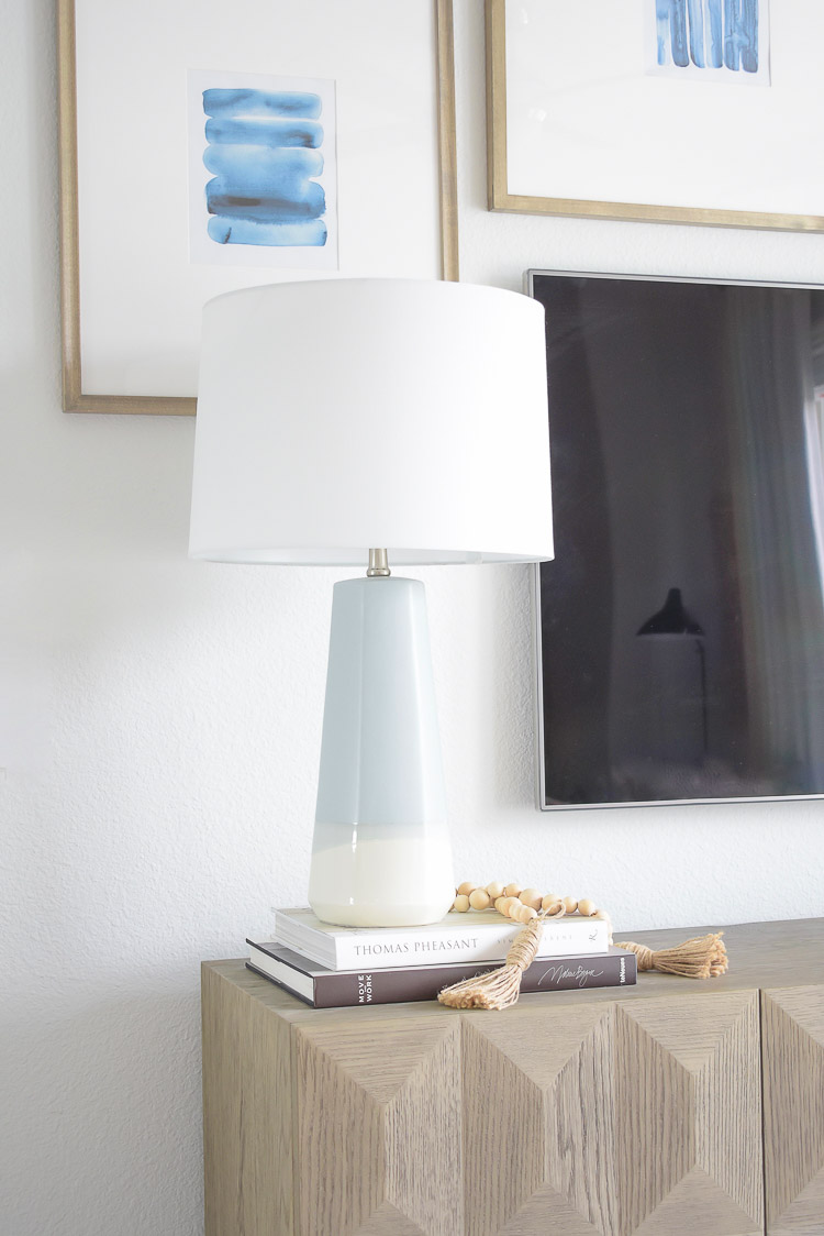 Summer Home Tour - light blue lamp