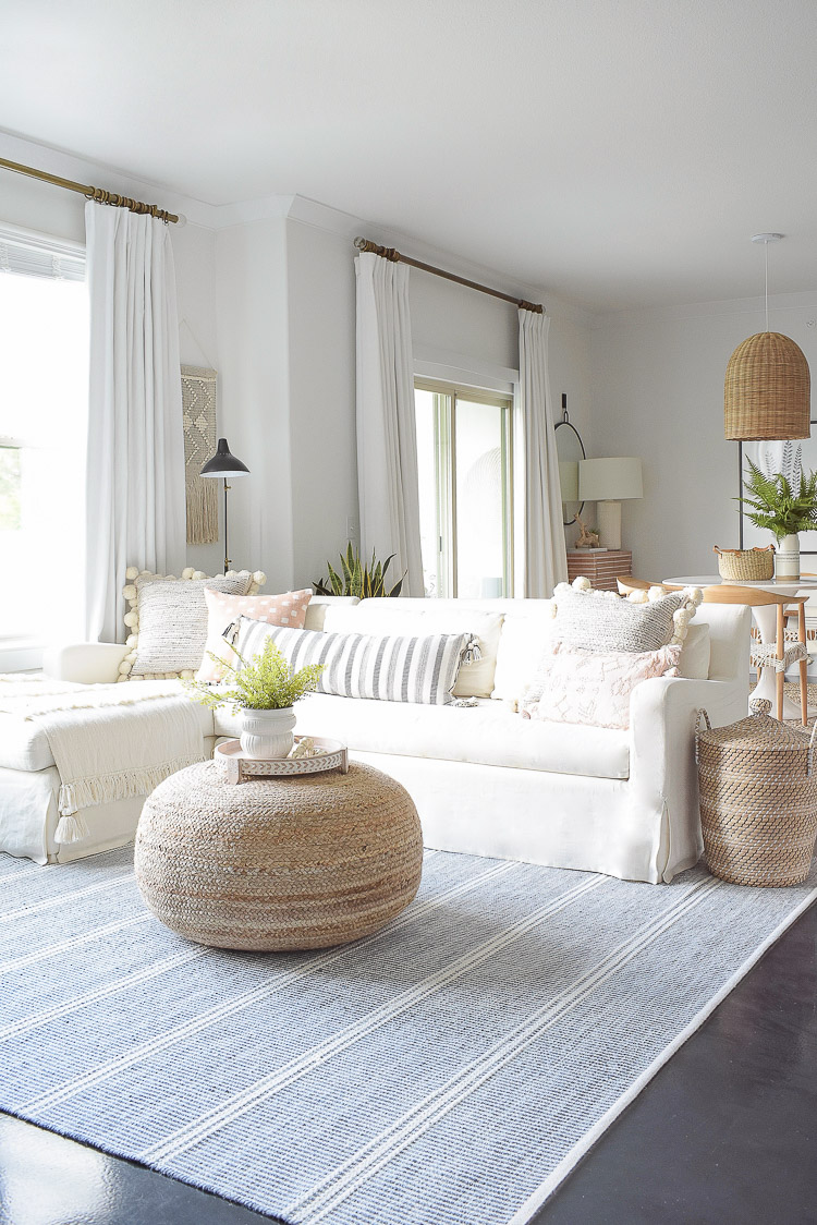 Summer Living Room Tour - Boho chic living room design