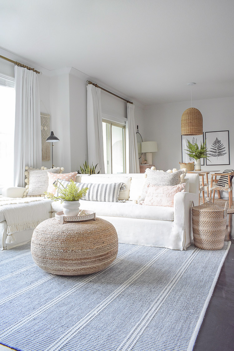 ZDesign At Home Summer Home Tour - Boho Chic Light Airy Living room Tour 