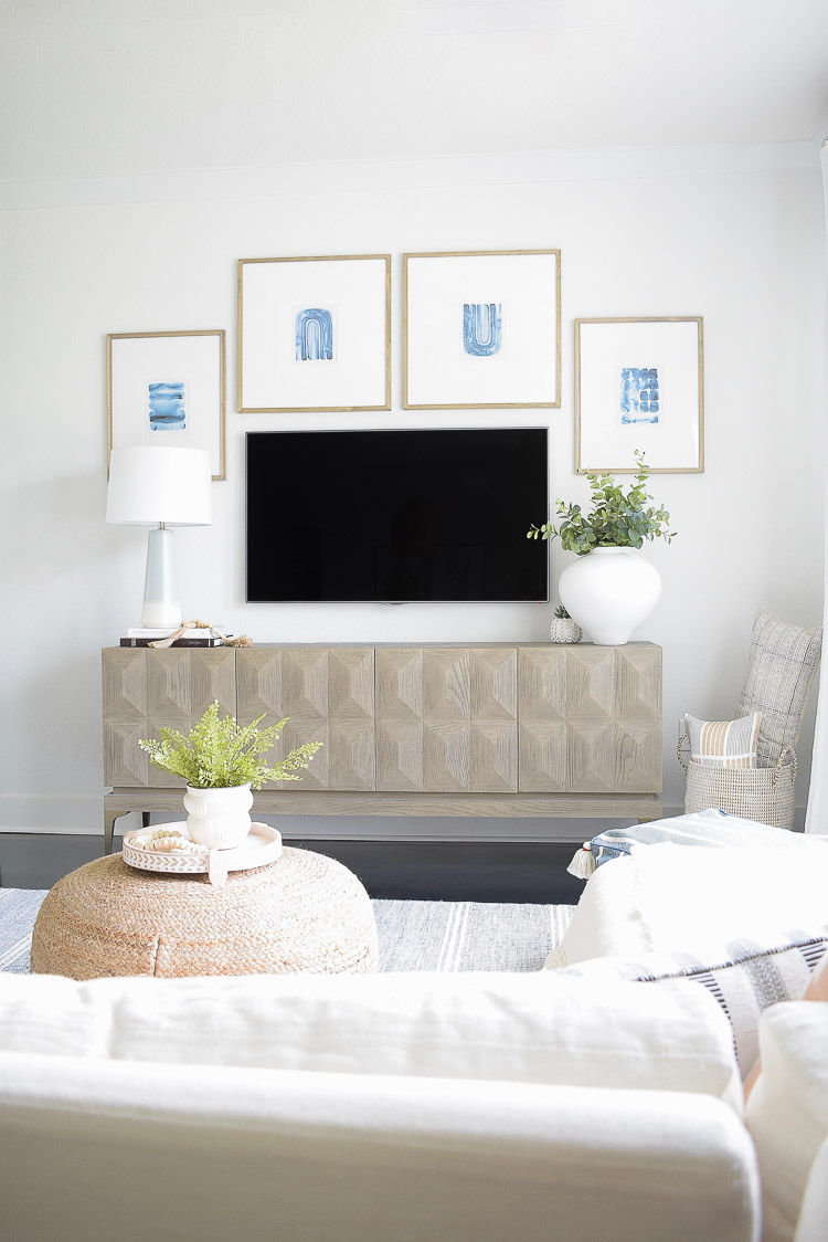 Summer Home Tour - Boho Chic TV Gallery Wall Design