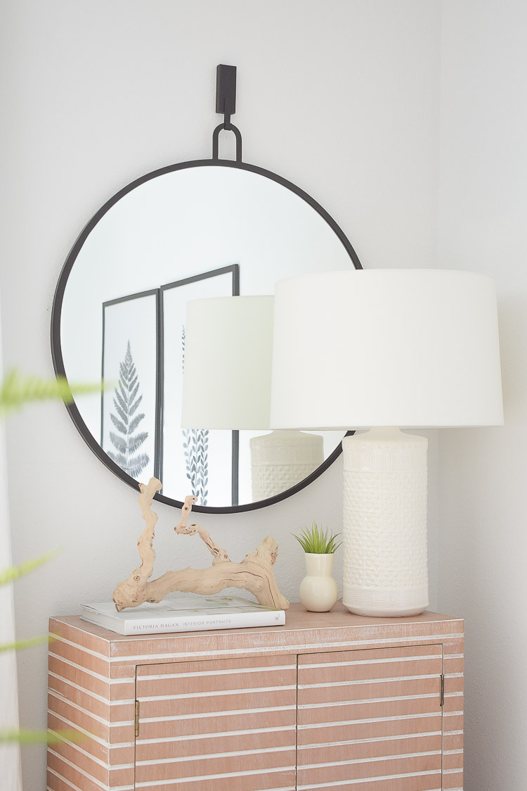 Tips for adding natural summer decor + a dining room tour - driftwood accessory
