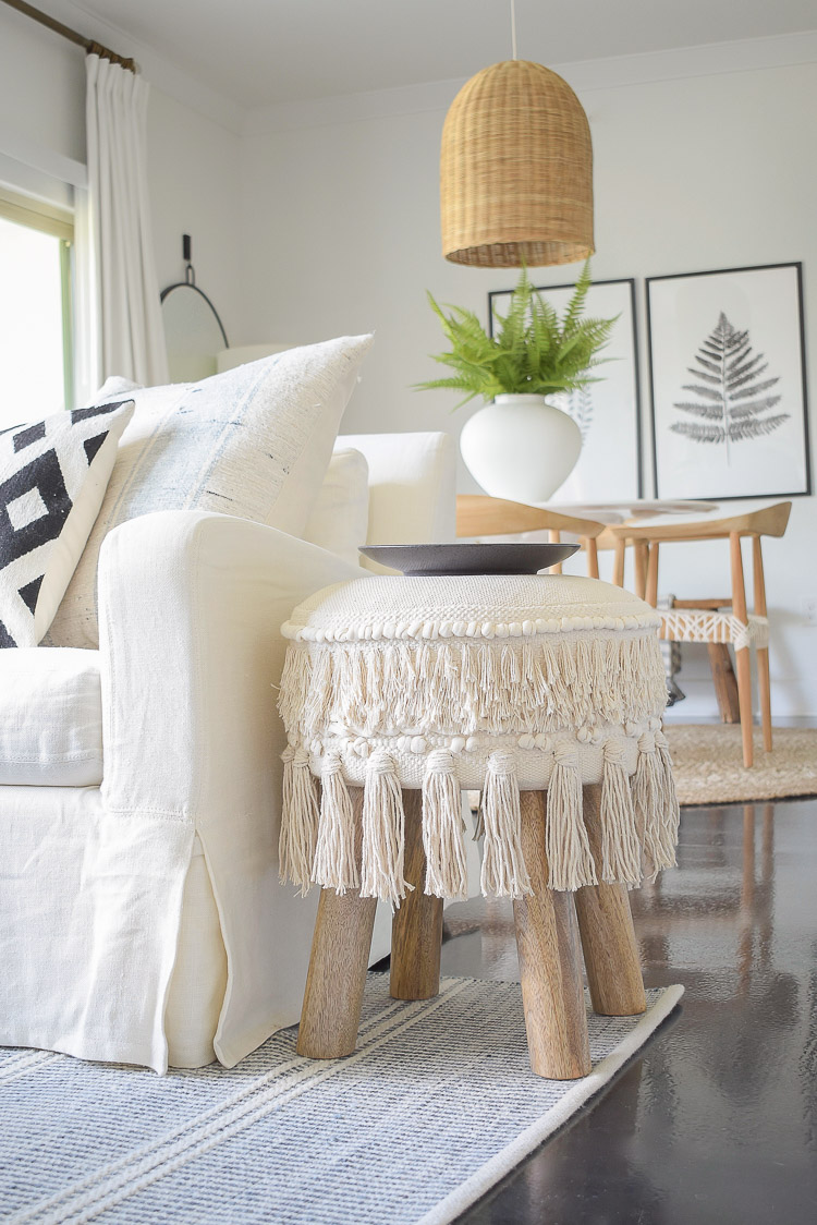 Small space, big style furniture solutions - boho tassel fringe stool, ottoman 