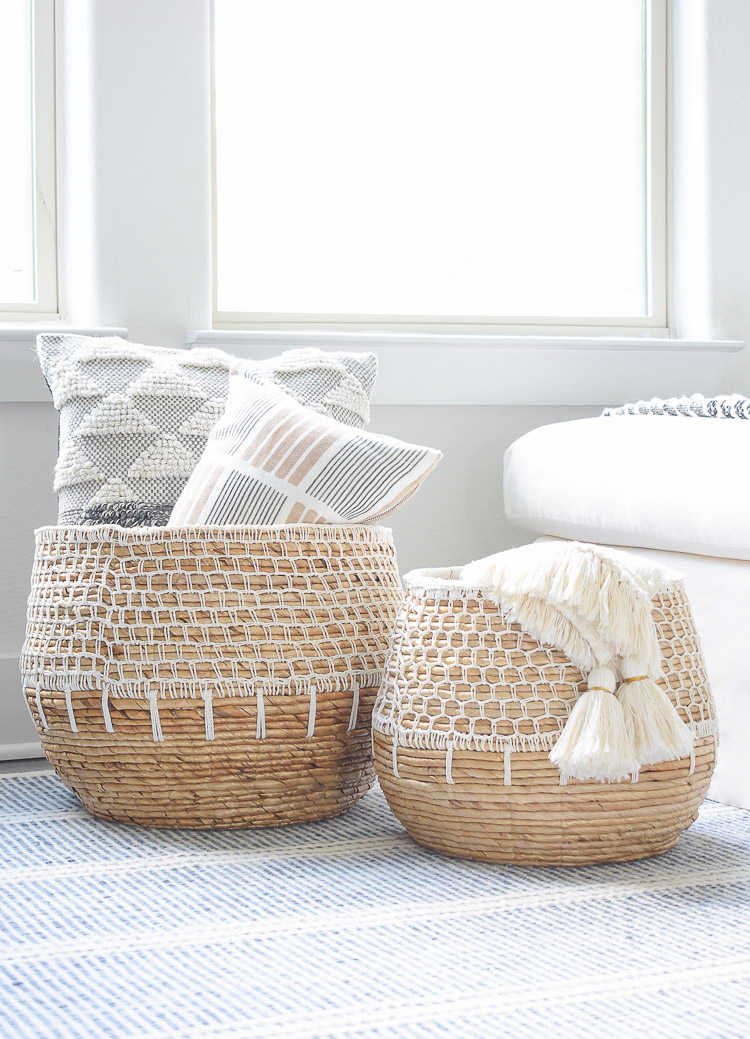 Small space, big style solutions - fringe macrame baskets