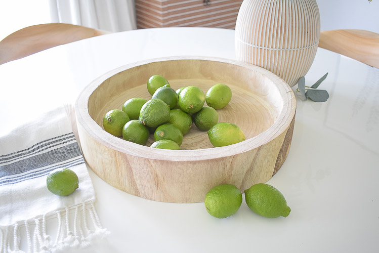 Vintage Chic Done Modern - decorative carved wood bowl / tray 