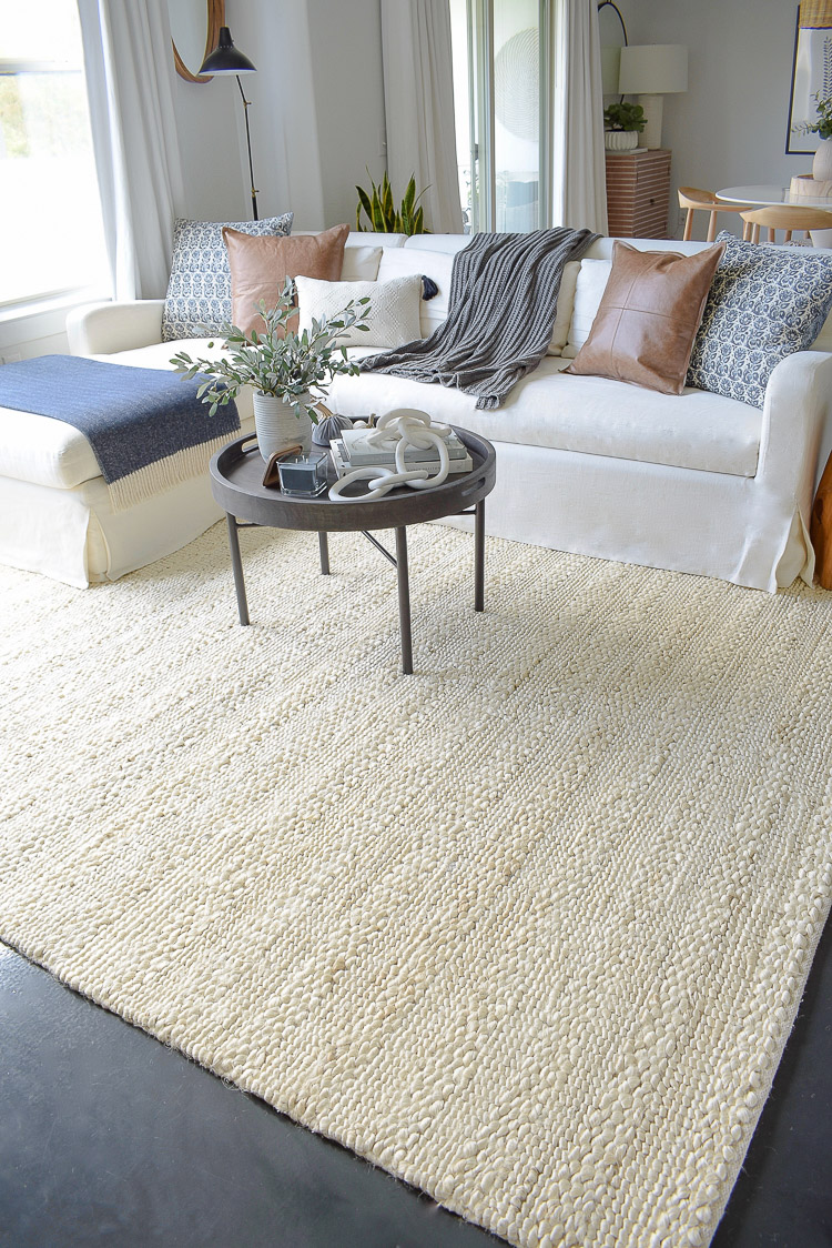 Chunky Wovens For Fall - Chunky cream rug from Walmart 