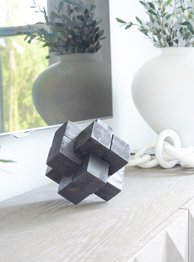 ZDesign At Home Fall Home Tour - black desk cube / puzzle