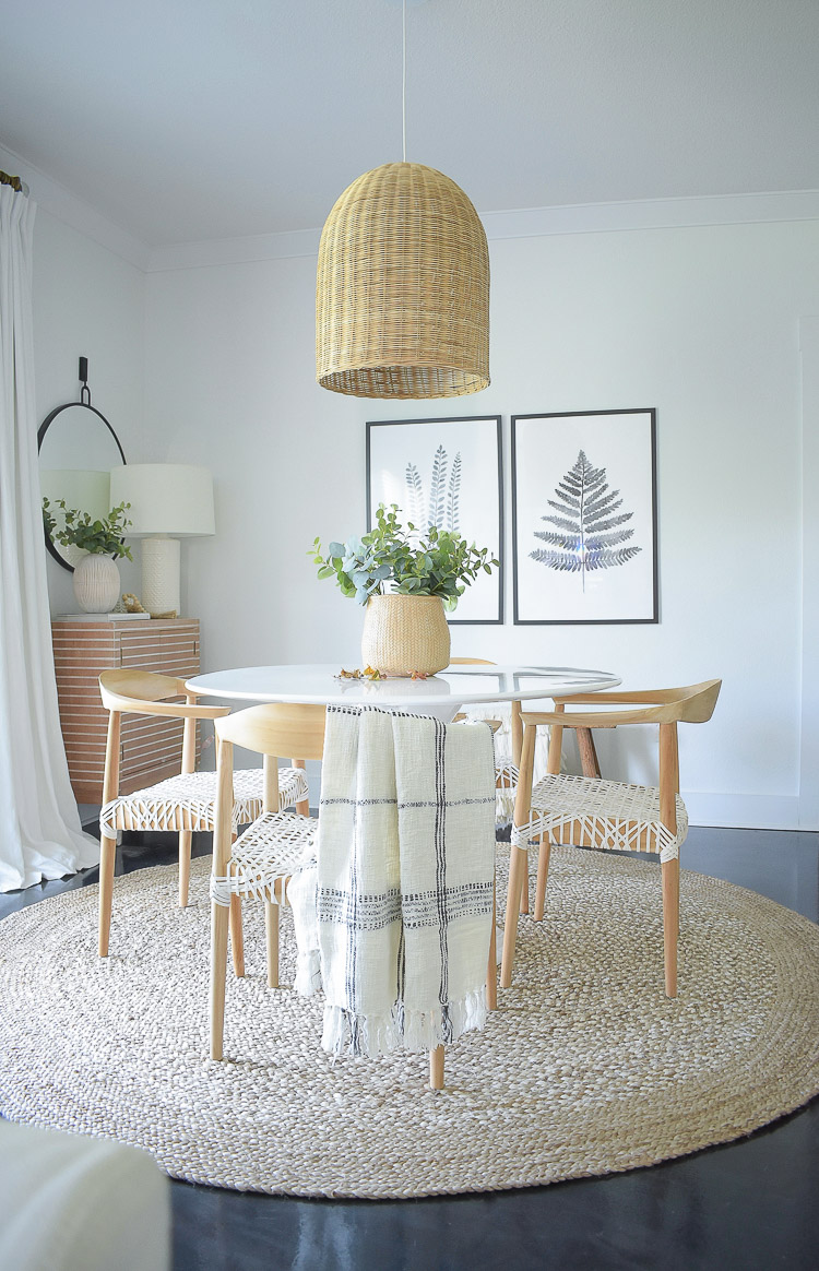 A textured fall home tour - fall dining room tour 