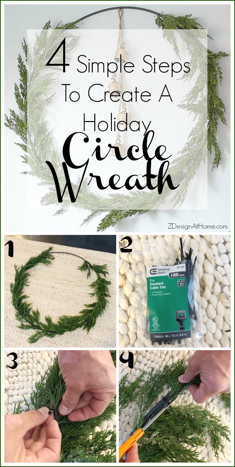 How to create a holiday circle wreath