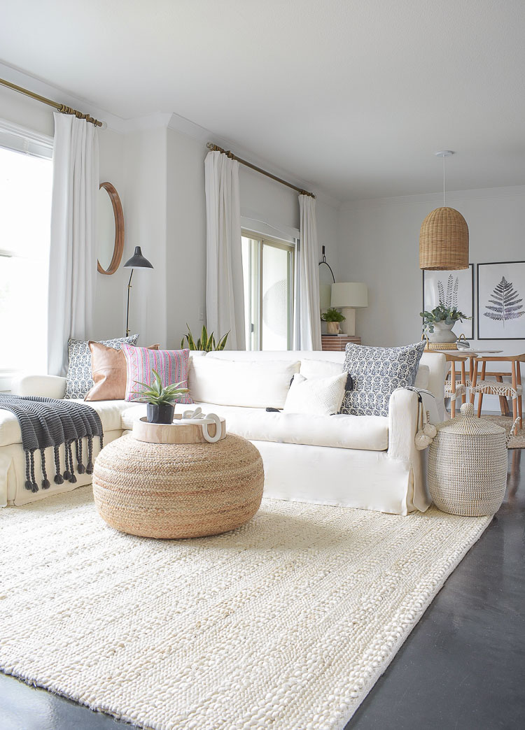 Winter Home Tour + Tips - cozy neutral winter living room 