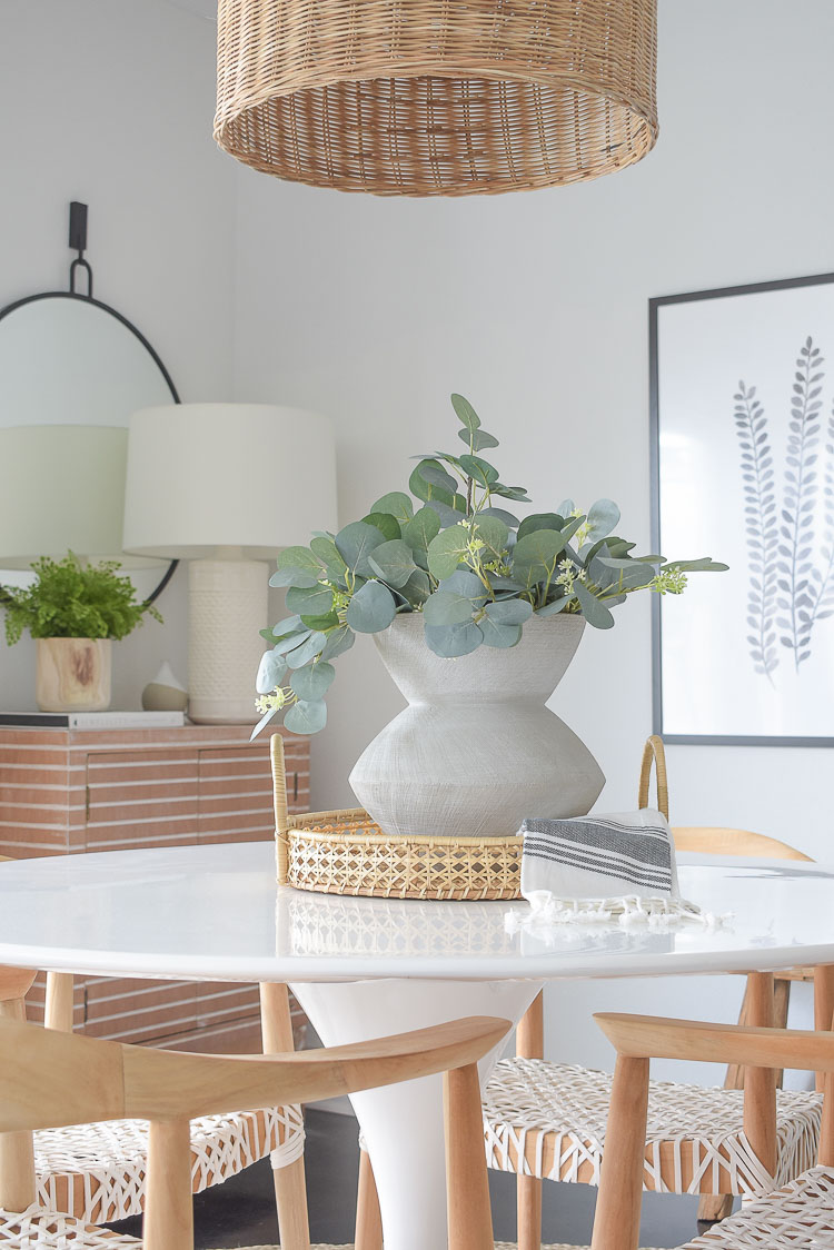 Winter Home Tour - Eucalyptus Center Piece 