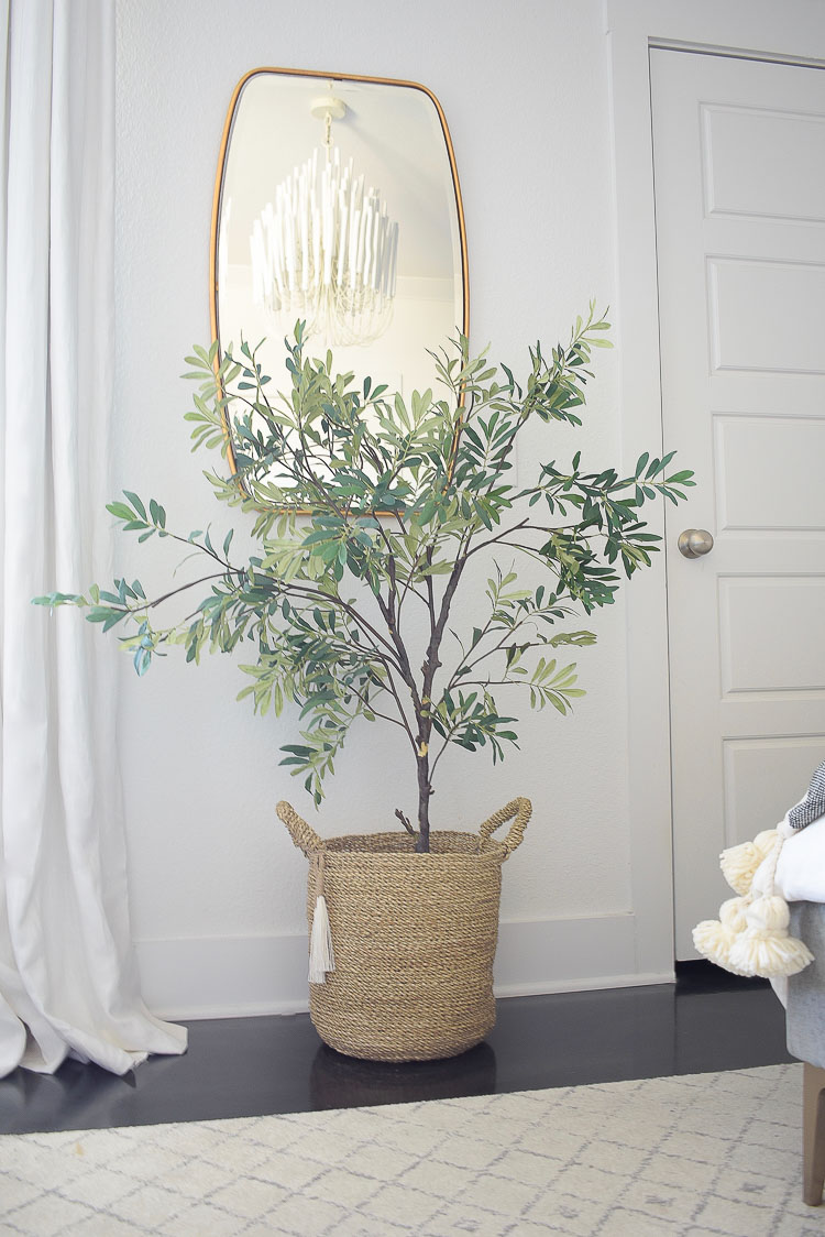 Best mid sized faux olive tree in a spring bedroom 