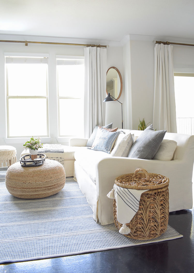 Spring boho chic living room tour 