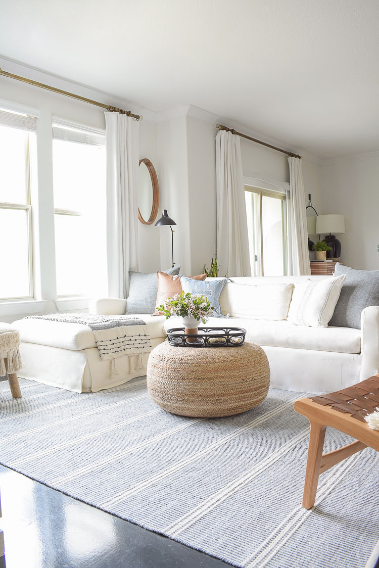 Spring boho chic living room tour 