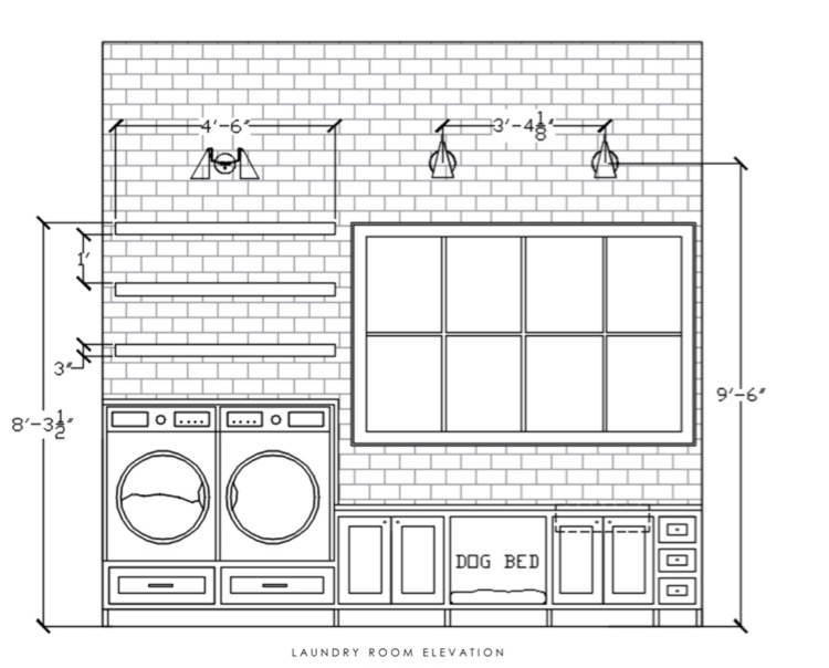 Laundry room elevation 