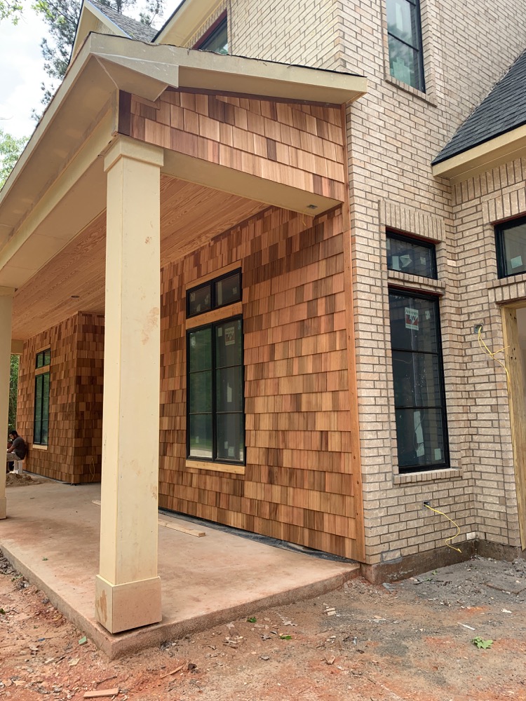 natural cedar on exterior of house 