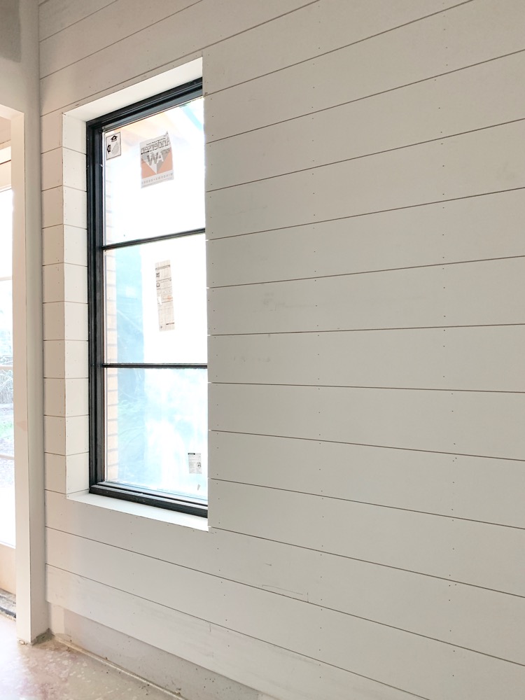 shiplap and andersen windows in mudroom