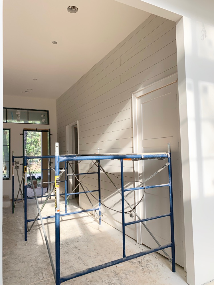 Shiplap in entry hallway