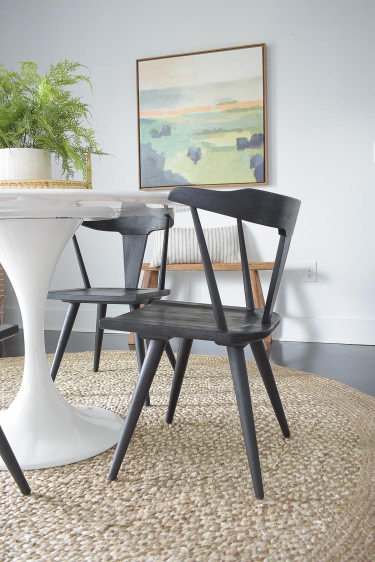 new black dining chairs  spring dining room tour  zdesign