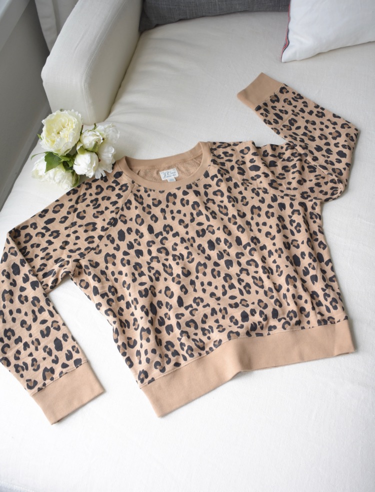 Leopard lightweight sweatshirt - cropped