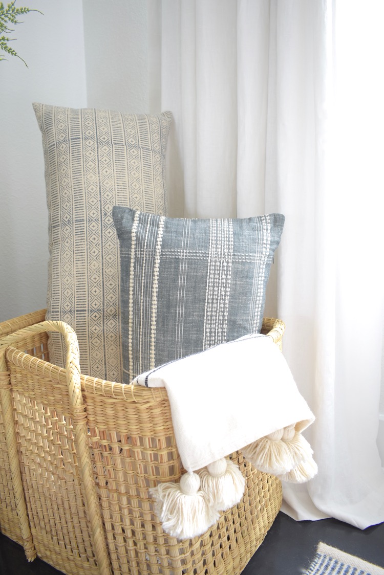 Studio McGee Woven Plaid Pillow in Gray 