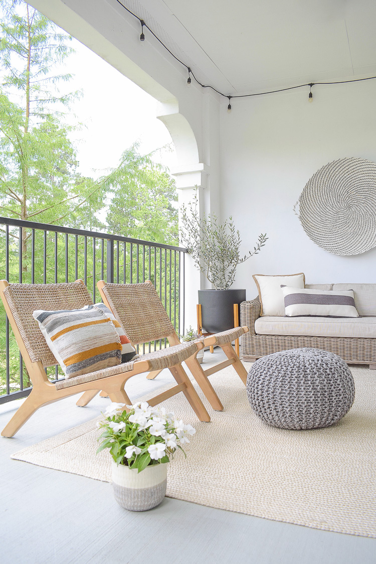 Stay At Home Patio Refresh Tips + Tour, modern small patio with lots of personality 