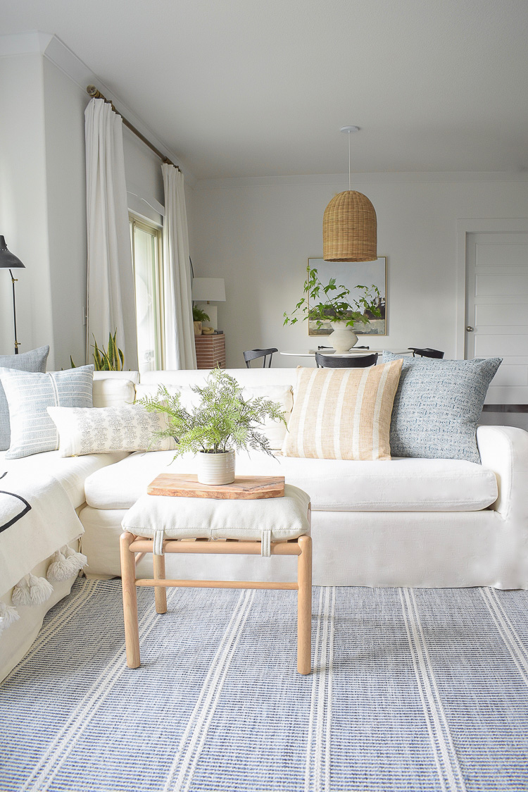 How to decorate for summer in this airy living room summer tour 