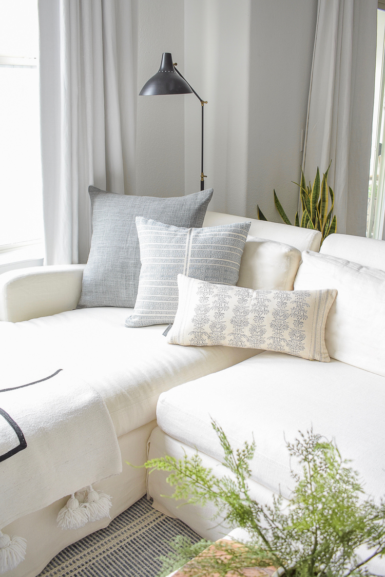 McGee & Co styled pillows - summer home tour 