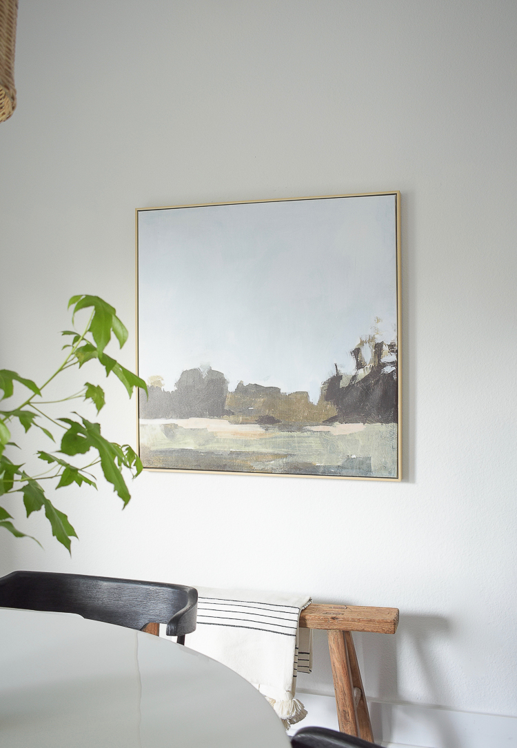 Studio McGee Treeline framed canvas art - summer home tour 