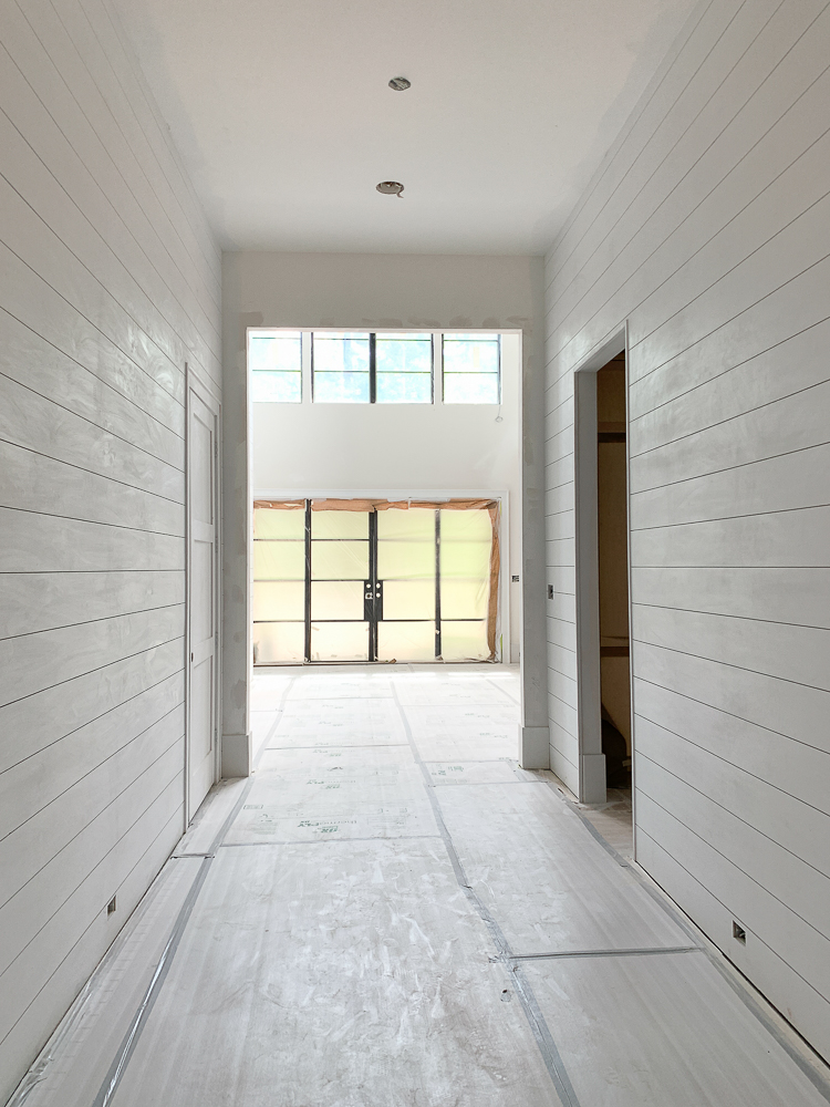 white shiplap hallway - modern farmhouse 