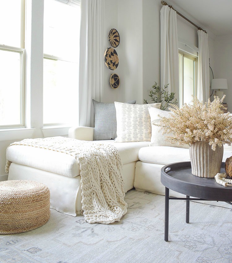 Layered, Neutral Fall Living Room Tour