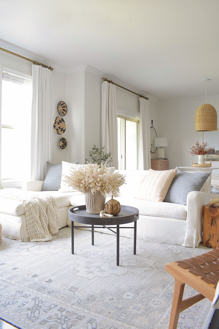 Neutral Fall Living Room Tour