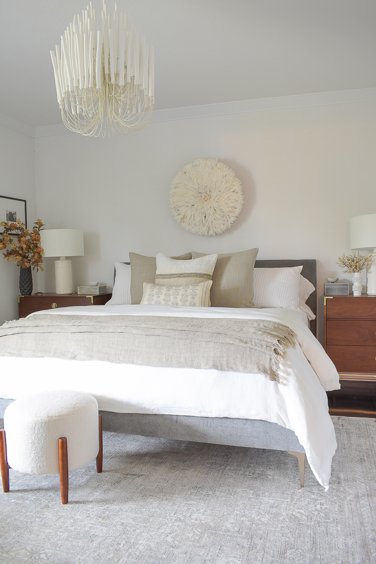 Fall bedroom tour - boho chic style bedroom